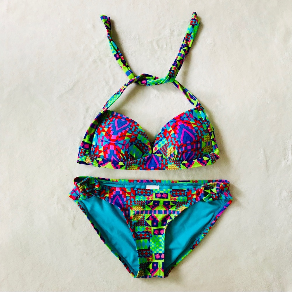 Xhilaration Geometric Print Bikini size M